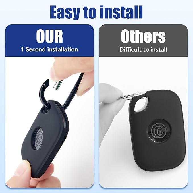 DDJ Case for Tile Life360 Pro (2024) Bluetooth Tracker with Keychain 2-Pack, Soft Silicone Cover Holder Key Ring Clip for Tile GPS Item iTag Finders Accessories, for Pet, Bags, Kids, Keys, Luggage