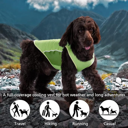 UPF 50+ Sun Protection Dog Shirt for Small Dogs - Breathable Sleeveless Vest with Reflective Strips, Sports Fan Pet T-Shirt, Lightweight UV Protective Apparel P23ST00502S