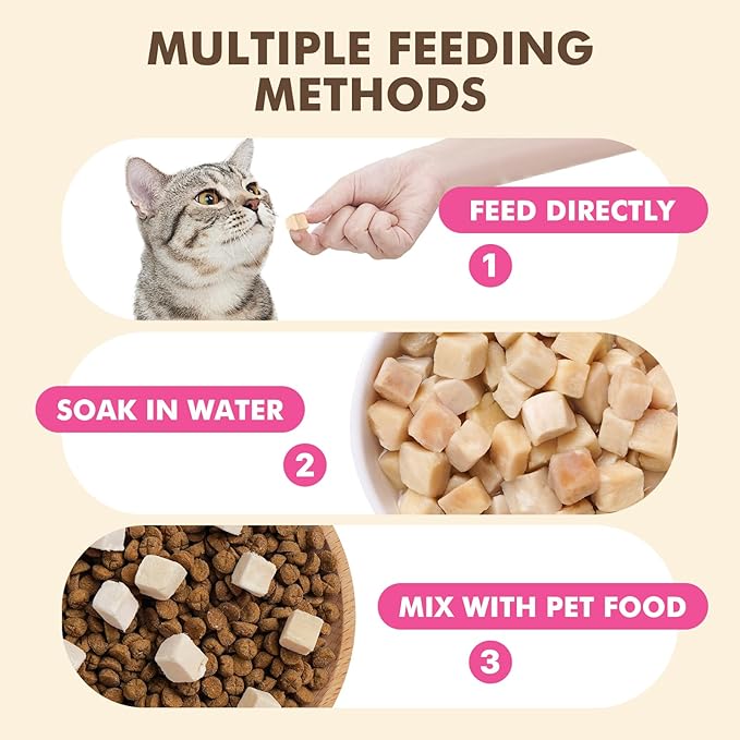 Freeze Dried Dog & Cat Treats – Single Ingredient Chicken Breast, High Protein Training Treats & Food Topper, 3.5 oz