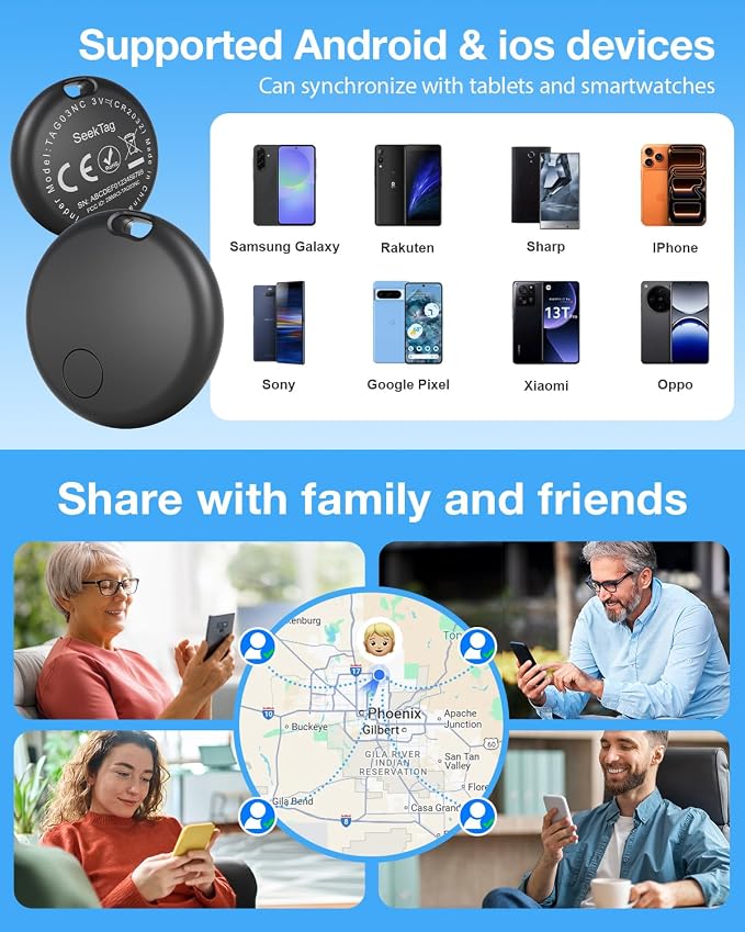 GPS Tracker for Vehicles,2 Year Battery Life,GPS Tracker,2pcs Hidden Magnetic case,Trackers for Tracking Vehicle,2pcs GPS Tracker,Ultra-Slim,No Monthly Fee for Android and iPhone