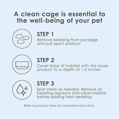 Kaytee Clean & Cozy White Paper Bedding, Made for Small Animals, 49.2 Liters