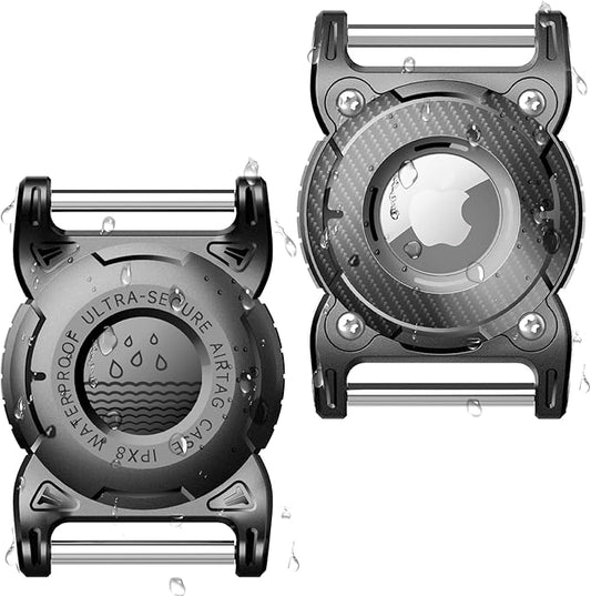ONEONTA for Airtag Dog Collar Holder 2 Pack | Airtag Dog Waterproof - Airtag Holder for Dog Collar with Removable Metal Loop, Sturdy TPU,Lightweight,Compact Size,Fit 1" Width Collar,Airtag 1st,2nd Gen