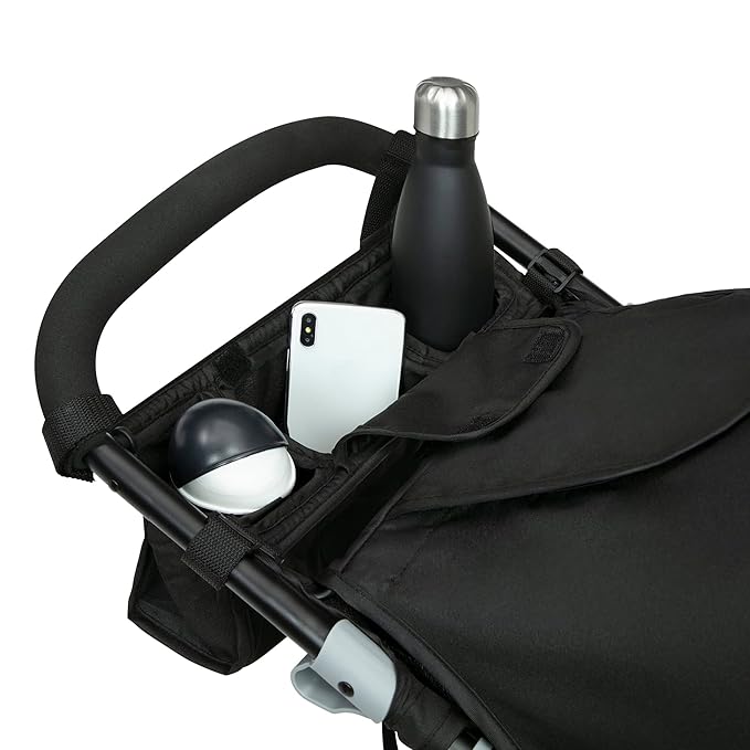 Delta Children Apollo Jogging Stroller - Shock Absorbing Frame with Large Canopy & Recline - Car Seat Compatible, Black