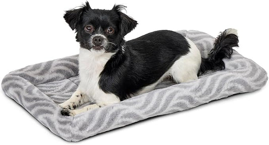 MidWest Homes for Pets QuiteTime Deluxe Wave Bolster Bed for Small Dogs; Easily Machine Wash and Dry; Gray; 22"; 40222-WVGY