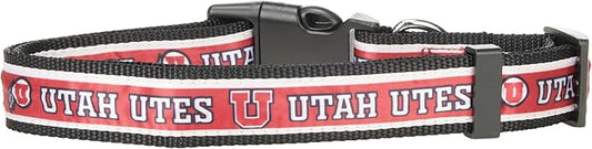 Pets First Collegiate PET Collar New Version Utah Utes Dog Collar, Size Large. Best Sports Team Color for Dogs & Cats. A Shiny & Colorful Dog & Cat Collar Licensed by The NCAA