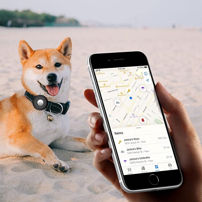 for Airtag Holder for Dog Collar, Cibaabo Silicone Air Tag Case Cover Compatible with Apple Airtags for 0.8-1.2inch Cat Pet Collar Harness Loop | for 0.8-1.2inch Pet Collar | doesn't dangle | Compact | Easy Installation | Compatible with Apple Airtags