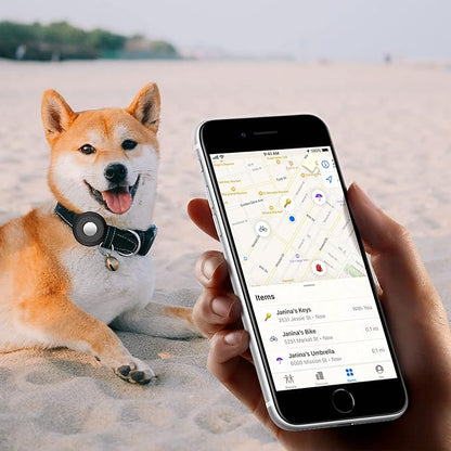 for Airtag Holder for Dog Collar, Cibaabo Silicone Air Tag Case Cover Compatible with Apple Airtags for 0.8-1.2inch Cat Pet Collar Harness Loop | for 0.8-1.2inch Pet Collar | doesn't dangle | Compact | Easy Installation | Compatible with Apple Airtags
