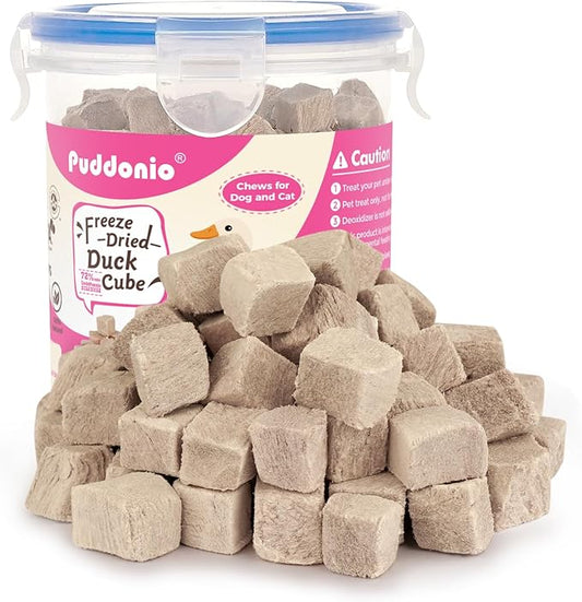 Freeze Dried Dog & Cat Treats – Single Ingredient Duck Breast, High Protein Training Treats & Food Topper, 3.5 oz
