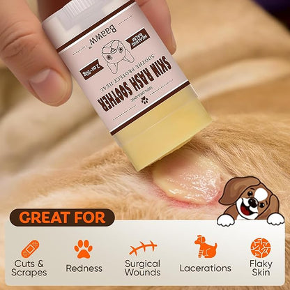 Dog Irritated Skin Relief - Hot Spot Soother Skin Treatment Moisturizer, Anti-Itch & Allergy Dog Lotion, Coconut Oil for Itchy Skin- Soothing Relief for Dry Itchy Coat, Balm 2oz - 2 Pack