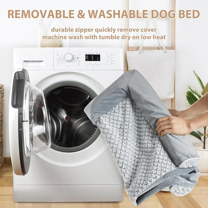 WNPETHOME 42 x 30 in Orthopedic Dog Bed for Large Dogs – XL Washable Pet Bed with Waterproof Cover, Bolstered Sides & Anti-Slip Base – Premium Plush Dog Couch for Indoor Use, Comfort & Joint Relief