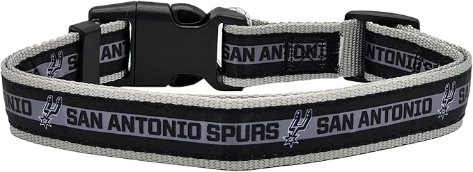 Pets First NBA PET Collar SAN ANTONIO SPURS Dog Collar, Size Small Basketball Team Collar for Dogs & Cats. A Shiny & Colorful Dog & Cat Collar Licensed by the NBA