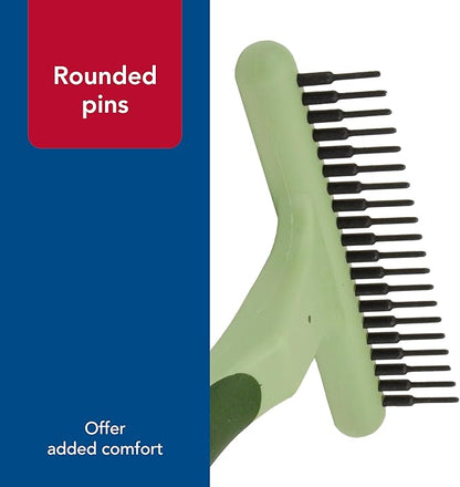 Coastal Pet Safari Double Row Undercoat Rake - Gentle Dematting and Deshedding Grooming Comb for Dogs