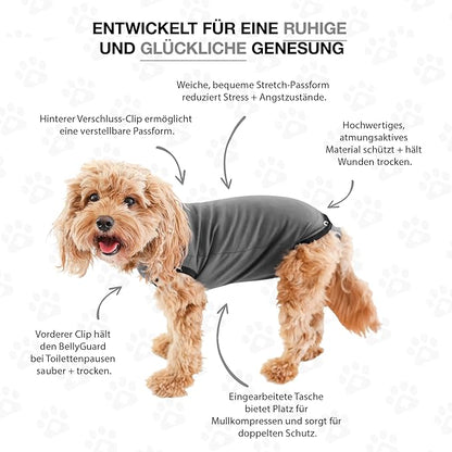 BellyGuard Dog Surgery Recovery Suit, Dog Onesie for Post-Op Care, Recovery Apparel for Female and Male, Surgical Body Cover for Canine Healing Support