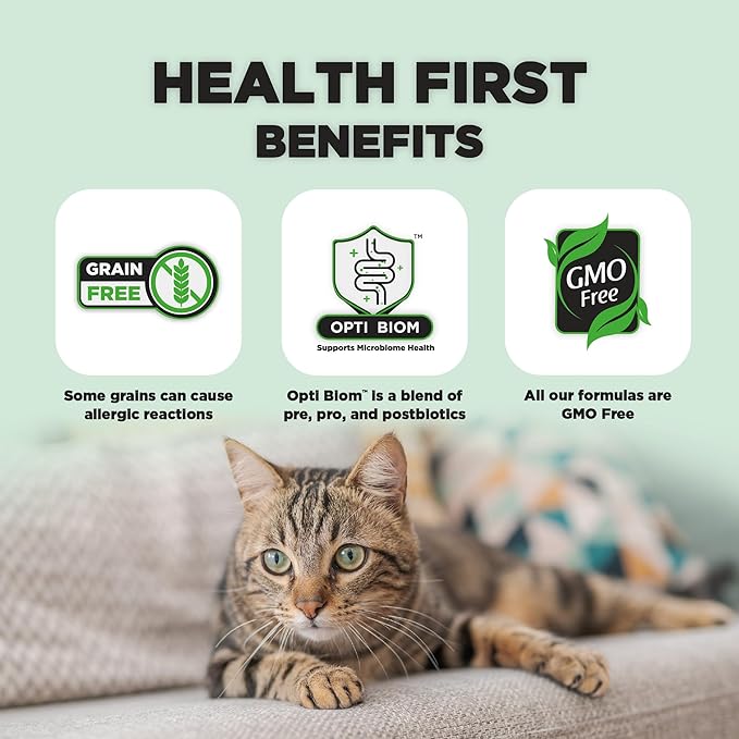 Nature's HUG Hypoallergenic Dry Cat Food for Adult Hairball & Wellness – Complete & Balanced Nutrition, Sensitive Stomach Support, High-Protein, Grain Free – 4lb