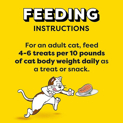 Temptations Tender Fills Crunchy and Soft Adult Cat Treats, Grilled Salmon Flavor, 2.1 oz. Pouch (Pack of 12)