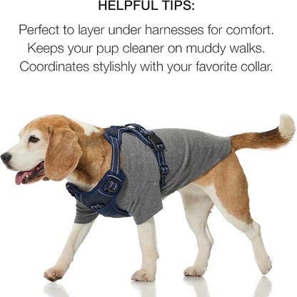 Pet Passion Toby II - The Perfect Tee, 3 Pack Short Sleeve Pet T-Shirt 100% Organic Cotton Tees Clothes for Small, Medium, Large Dogs, Navy Ombre, XX-Large (70-110 lbs)