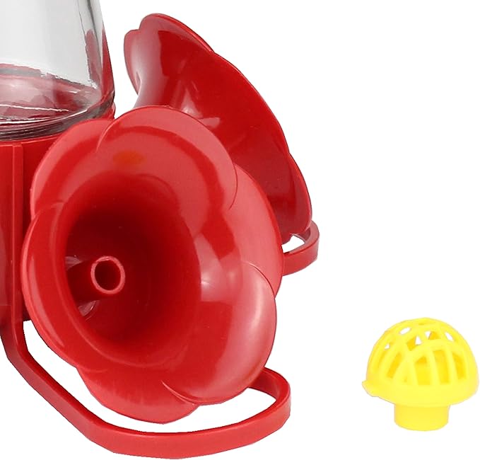 Perky-Pet Replacement Bee Guards for Hummingbird Feeders - Keep Bees Out of Nectar - 205Y - Yellow Replacement Bee Guards - For Models 203CPBN, 203CPBR, 204CP-4, 403CP - 4 Pack