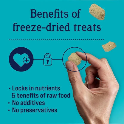 Stewart Freeze Dried Dog Food Topper, PuffTops, Bacon & Cheese, 6 Ounce Resealable Pouch, Flavor Enhancing Meal Topper or Dog Treat, Made in USA
