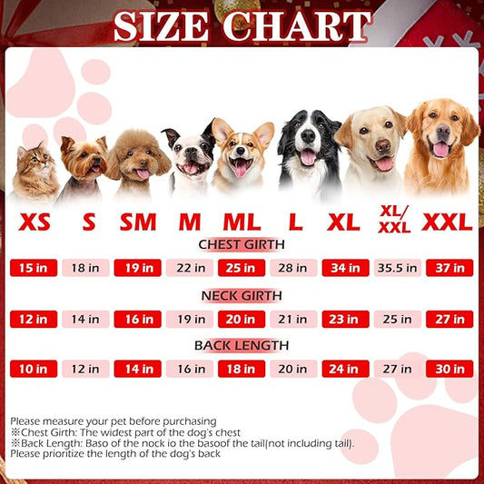 EXPAWLORER Plaid Dog Hoodie - British Style Warm Dog Sweater Shirt with Leash Hole,Pitbull Clothes Outfits,Winter Coat Apparel for All Breeds Puppy Girl Boy-Cat Apparel,Christmas Buffalo Check Large