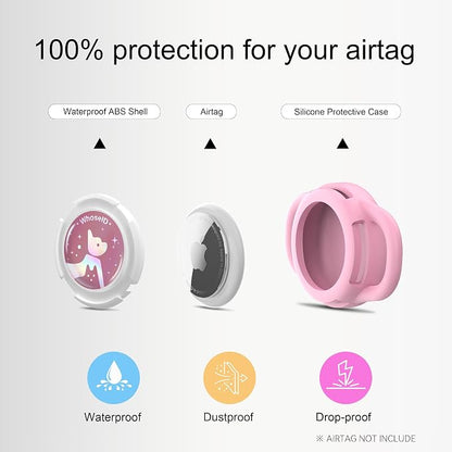Waterproof AirTag Holder for Dog Collar, Soft Slide-On Dog AirTag Holder | Full-Body Protection, No-Dangle Fit, Ultra-Durable, Lightweight, Tool-Free Installation, Fits Dog & Cat Collars