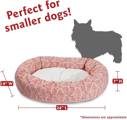 Majestic Pet 24" Charlie Salmon Sherpa Bagel Bed