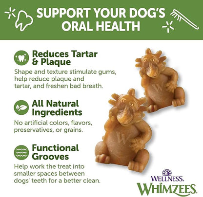 Wellness WHIMZEES Hedgehog Dog Dental Treat, Chews, Freshens Breath, Large Size, 12.7 oz Bag, 6 Count
