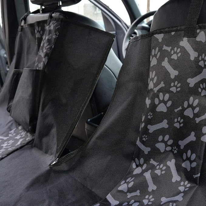 BDK Scooby Doo Waterproof Dog Car Seat Cover for Back Seat, Full Hammock Style – Heavy Duty Black Oxford Automotive Rear Bench Seat Cover for Dogs, Interior Covers for Auto Truck Van SUV