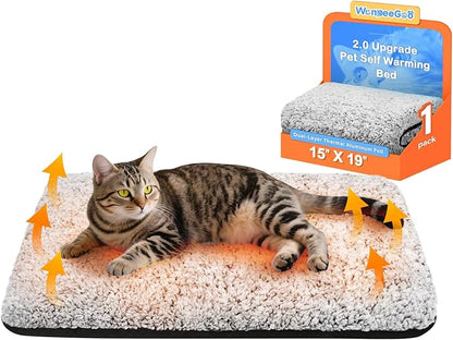 WanpeeGoo Self Warming Cat Bed 15x19 and Reversible Warming Cooling Cat Bed 18x24
