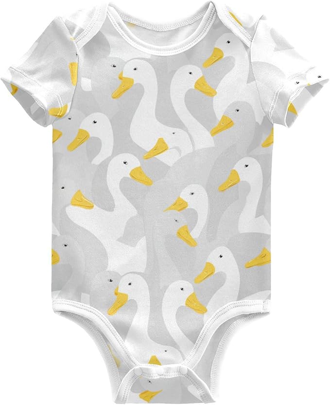 Bright Emotions Raccoons Baby Short Sleeve Bodysuits Romper Unisex Infant Outfit Wrapping Clothes for Boy Girl kids 3M