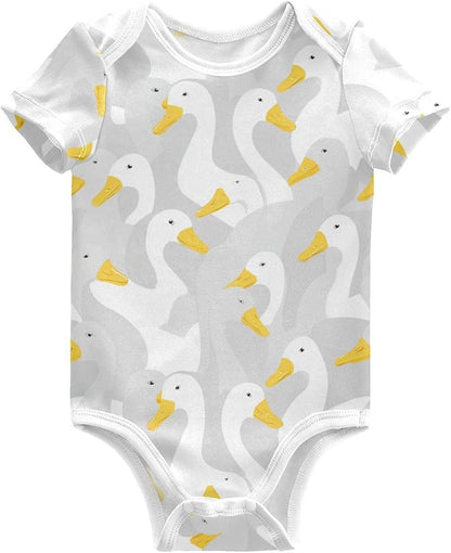 Bright Emotions Raccoons Baby Short Sleeve Bodysuits Romper Unisex Infant Outfit Wrapping Clothes for Boy Girl kids 3M