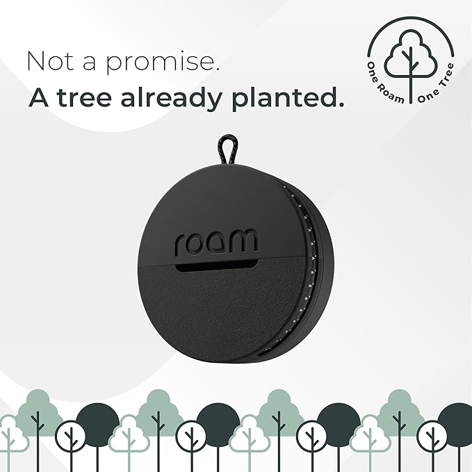 ROAM SMART TRACKER - Bluetooth Tracker & Item Locator for Keys, Wallet, Luggage, Kid & Pet Gear, (iOS, Android Compatible), No App or Subscription, Fast Setup, Waterproof | 2-Pack, Black & Blue