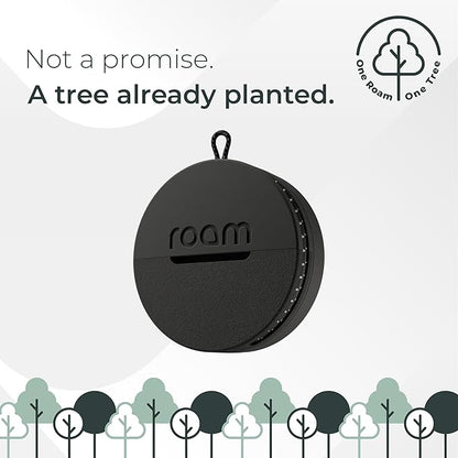ROAM SMART TRACKER - Bluetooth Tracker & Item Locator for Keys, Wallet, Luggage, Kid & Pet Gear, (iOS, Android Compatible), No App or Subscription, Fast Setup, Waterproof | 2-Pack, Black & Blue