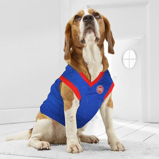 Pets First NBA DETROIT PISTONS DOG Jersey, Medium - Tank Top Basketball Pet Jersey