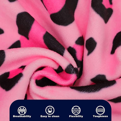 Paiaite Dog Pajamas Onesie: Comfortable Four-Legged Apparel for Small, Medium, & Large Dogs, Polyester Material for Comfort, Wrinkle Resistance, Moisture Wicking, and Stretchiness Pink Leopard S