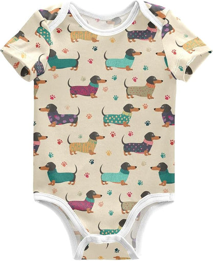 Bright Emotions Raccoons Baby Short Sleeve Bodysuits Romper Unisex Infant Outfit Wrapping Clothes for Boy Girl kids 3M