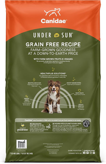 Canidae Under the Sun Premium Dry Dog Food For Puppies, Adults and Senior Dogs, Chicken Recipe, 40 Pounds, Grain Free