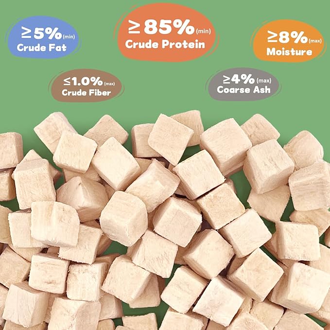 Freeze Dried Chicken Cat and Dog Treats 21.3 OZ – Single Ingredient Chicken Meat High Protein, Bite-Sized Pet Training Snacks or Food Topper for Small Dogs Cats