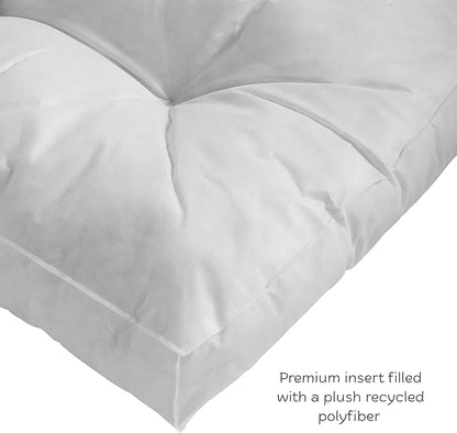 Buster Deluxe Reversible Pillow Style Sherpa Dog Bed, Gray, Small (36 x 24 in.)