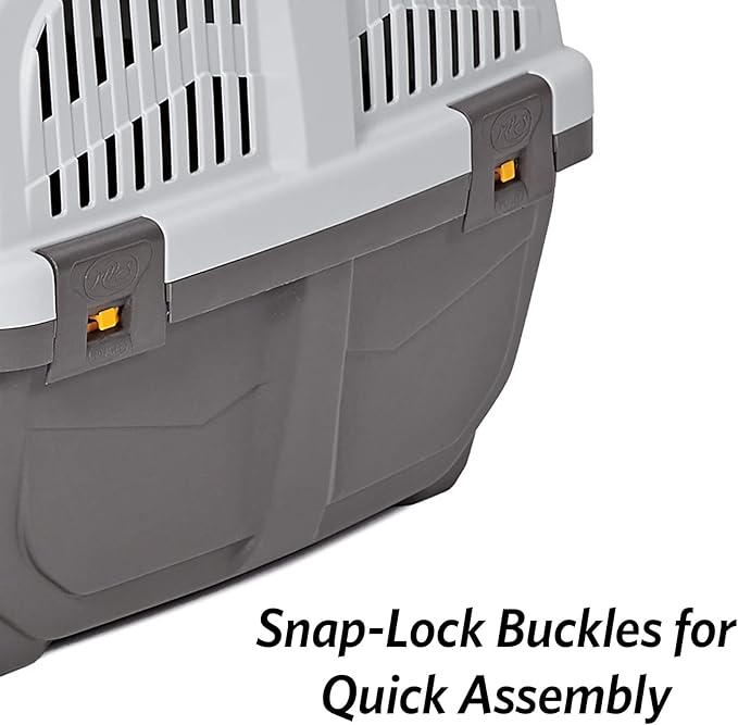 MidWest Homes for Pets Skudo Plastic Carrier, 24-Inch Ideal for Small Dogs with an Adult Weight of 13 - 25 Pounds