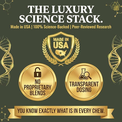 Dog Longevity Supplement - NMN, NAD+, CoQ10 All Breeds & Ages-Active & Senior Dog Vitamins - 14 Ingredients for Brain Health, Energy & Cellular Vitality - Made in USA - 90 Chews