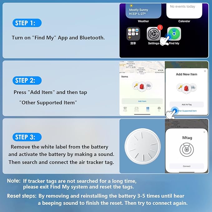 GPS Tracker for Vehicles,No Monthly Fee Mini GPS Car Tracker,Hidden Car Tracker with Magnetic Case,Real Time Car GPS Tracker Work with Apple Find My(iOS Only) (Black,2PCS)
