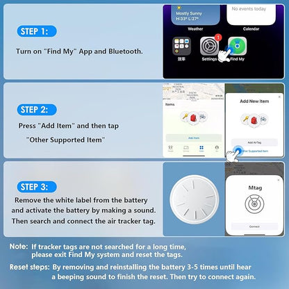 Hidden Car Tracking Device No Subscription,Real Time GPS Tracker for Vehicles Work with Apple Find My(iOS Only),Hidden Car GPS Tracker with Magnetic Case (White,2PCS)