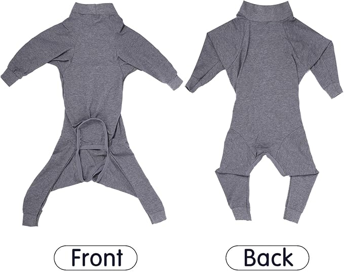 Xqpetlihai Dog Onesie Surgery Recovery Suit for Medium Large Dogs Recovery Shirt for Abdominal Wounds or Skin Diseases Bodysuit Dogs Pajamas(G,XS)