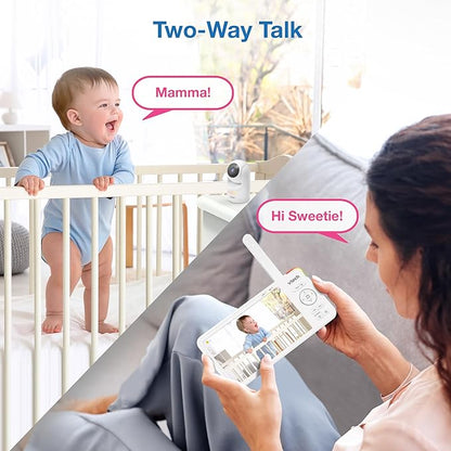 VTech Advanced HD Twin Baby Monitor – 2 Cameras, 5.5" IPS Screen, Pan-Tilt-Zoom, No WiFi, Night Vision, 2-Way Talk, Lullabies, Soothing Sounds