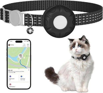 GPS Tracker for Cats, Mini GPS Cat Tracker, Smart Pet Activity Tracker, No Monthly Fee, Pet Tracker Compatible with Apple Find My(iOS Only), Anti-Lost, Finder Tag for Cars, Pets, Kids, Items, Black