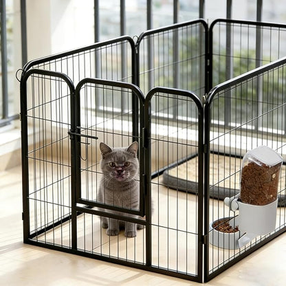 54 oz Pet Food Dispenser, Gravity Feeder Bowl for Cage, Auto Feeder for Ferret, Cat, Dog and Other Small & Medium Animals, Compatible with Widemouth Cages(Gray)