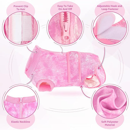 Lukovee Recovery Suit for Dogs, Zipper On Recovery Suit for Female Male Dog, Onesie Abdominal Wounds Cone E-Collar Alternative Prevent Licking Spay Recovery Suit (2TPI,M)