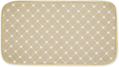 Bone Dry Machine Washable, Ultra Absorbent Pet Mat, 10x18, Taupe Trellis Print