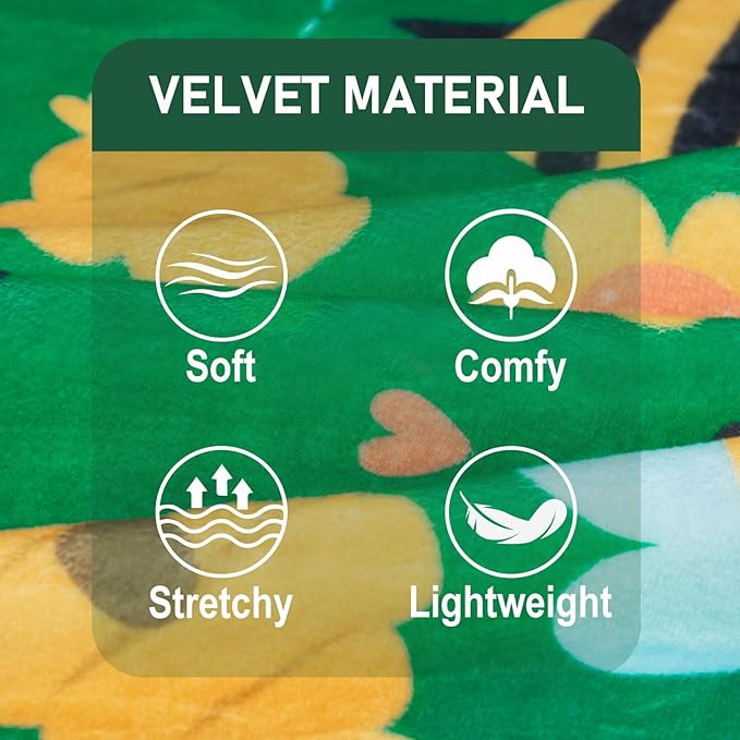 KYEESE Dog Pajamas Comfy Dogs Clothes Little Bee Pets Pjs Stretchy Pets Pjs Soft Pet Onesie Costume Dog Pajamas Small Sized Dogs Velvet Pet Jammies Coat, Large