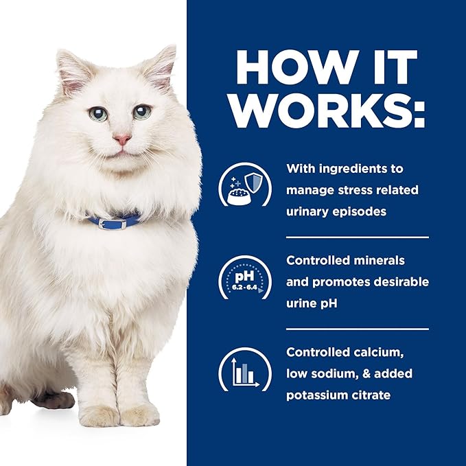 Hill's Prescription Diet c/d Multicare Stress Urinary Care Dry Cat Food, Ocean Fish, 8.5 lb. Bag